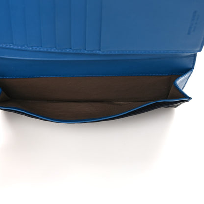 Bottega Veneta Nappa Intrecciato Continental Flap Wallet Black Blue 5 of 8