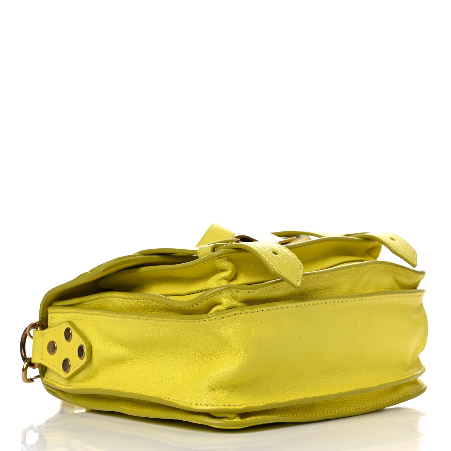 Proenza Schouler Lambskin PS1 Pouch Messenger Lemon 4 of 20