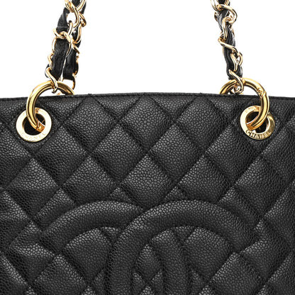 Chanel Caviar Quilted Grand Shopping Tote GST Black 9 of 11
