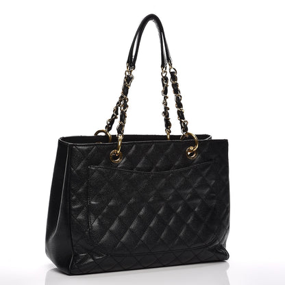 Chanel Caviar Quilted Grand Shopping Tote GST Black 3 of 14