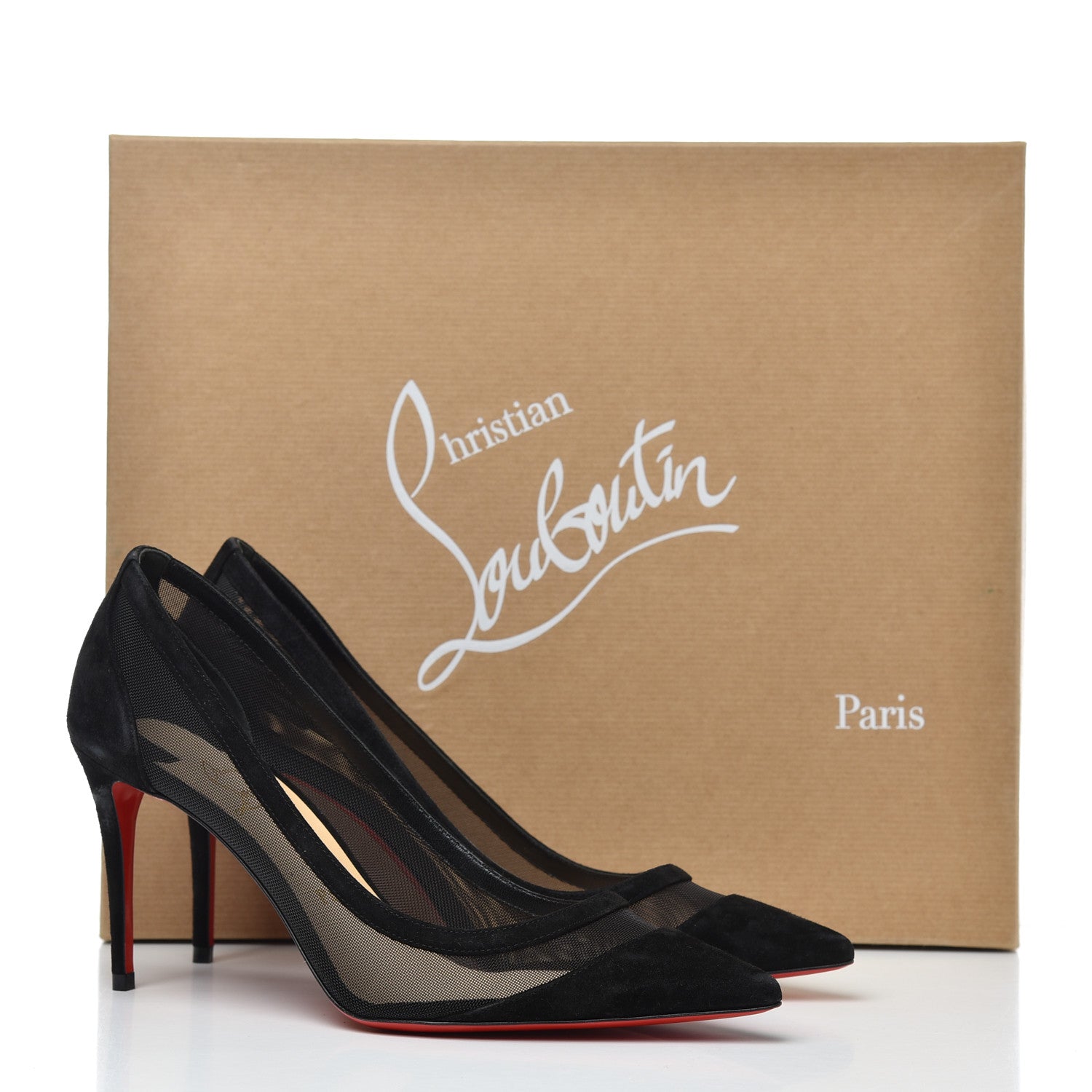 Christian Louboutin Veau Velours Rete Galativi 85 Pumps 38 Black 15 of 15