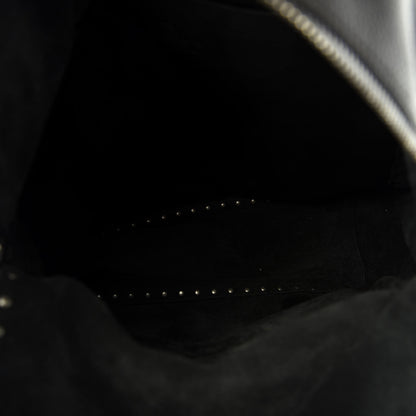 Valentino Garavani Pebbled Calfskin Medium Rockstud Rolling Backpack Black 4 of 14