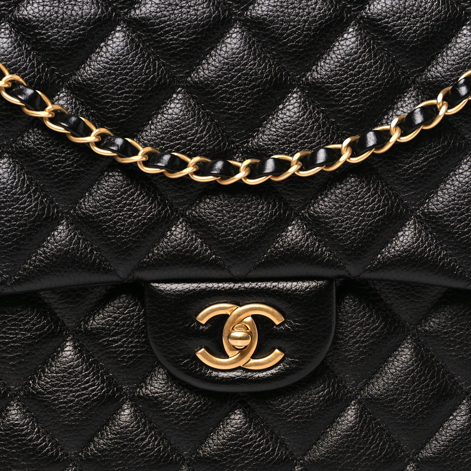 Chanel Grained Calfskin Quilted XXL Travel Flap Bag Black 7 of 10