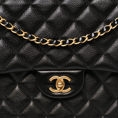 Chanel Grained Calfskin Quilted XXL Travel Flap Bag Black 7 of 10