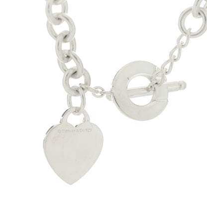 Tiffany Sterling Silver Heart Tag Toggle Necklace 3 of 4