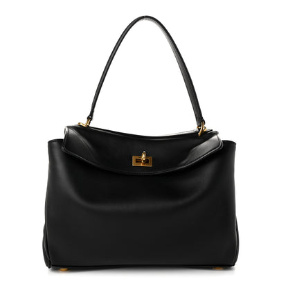 Balenciaga Natural Smooth Calfskin Medium Rodeo Top Handle Handbag Black 1 of 10