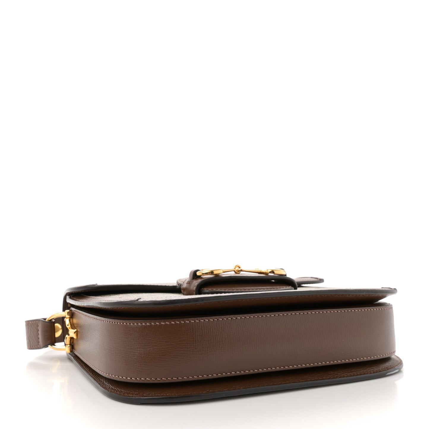 GG Supreme Monogram Horsebit 1955 Shoulder Bag Beige Brown Sugar