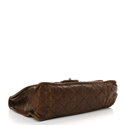 Chanel Aged Crumpled Calfskin Vintage Flap Brown 4 of 9