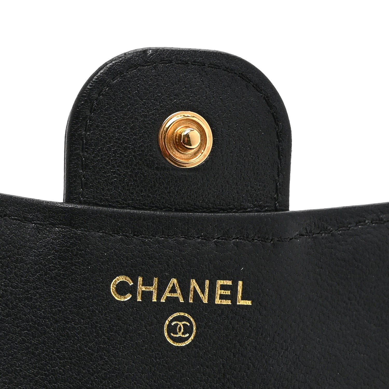 Chanel Lambskin Quilted Compact Flap Wallet Black 8 of 12
