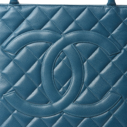 Chanel Caviar Quilted Medallion Tote Turquoise 10 of 10