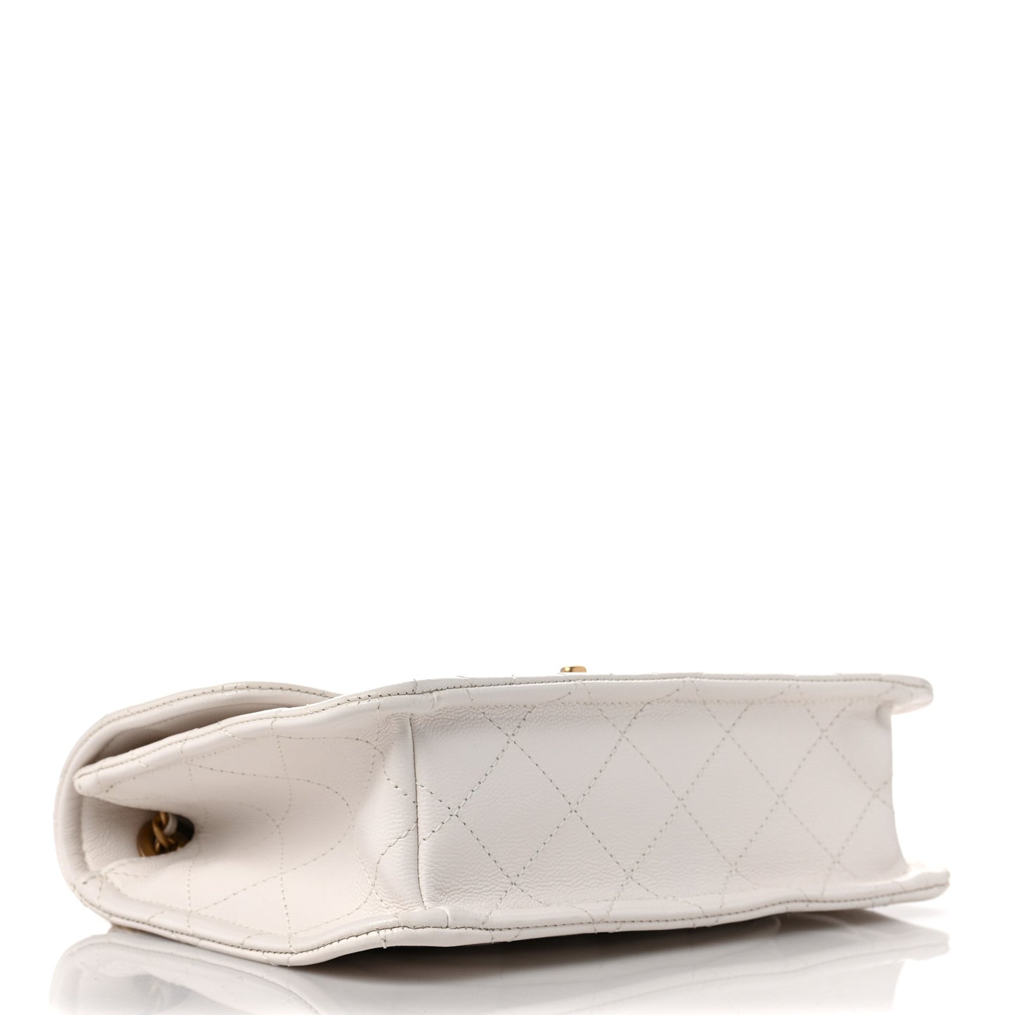 Caviar Quilted Medium Sweet Classic Flap White