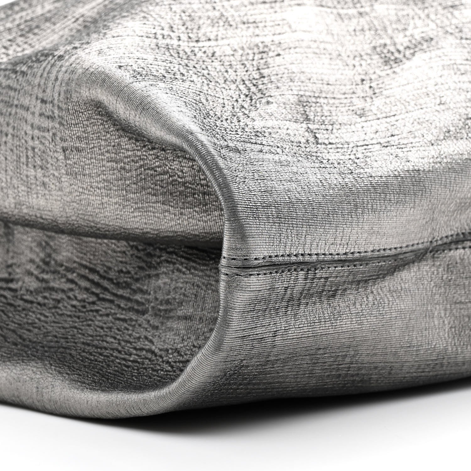 Alexander Wang Metallic Pleated Calfskin Hilary Tote Silver 8 of 11