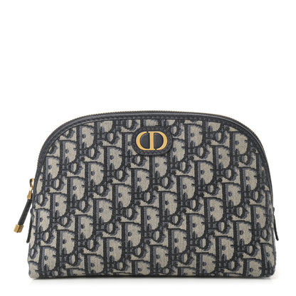 Christian Dior Oblique 30 Montaigne Cosmetic Pouch Blue 1 of 8