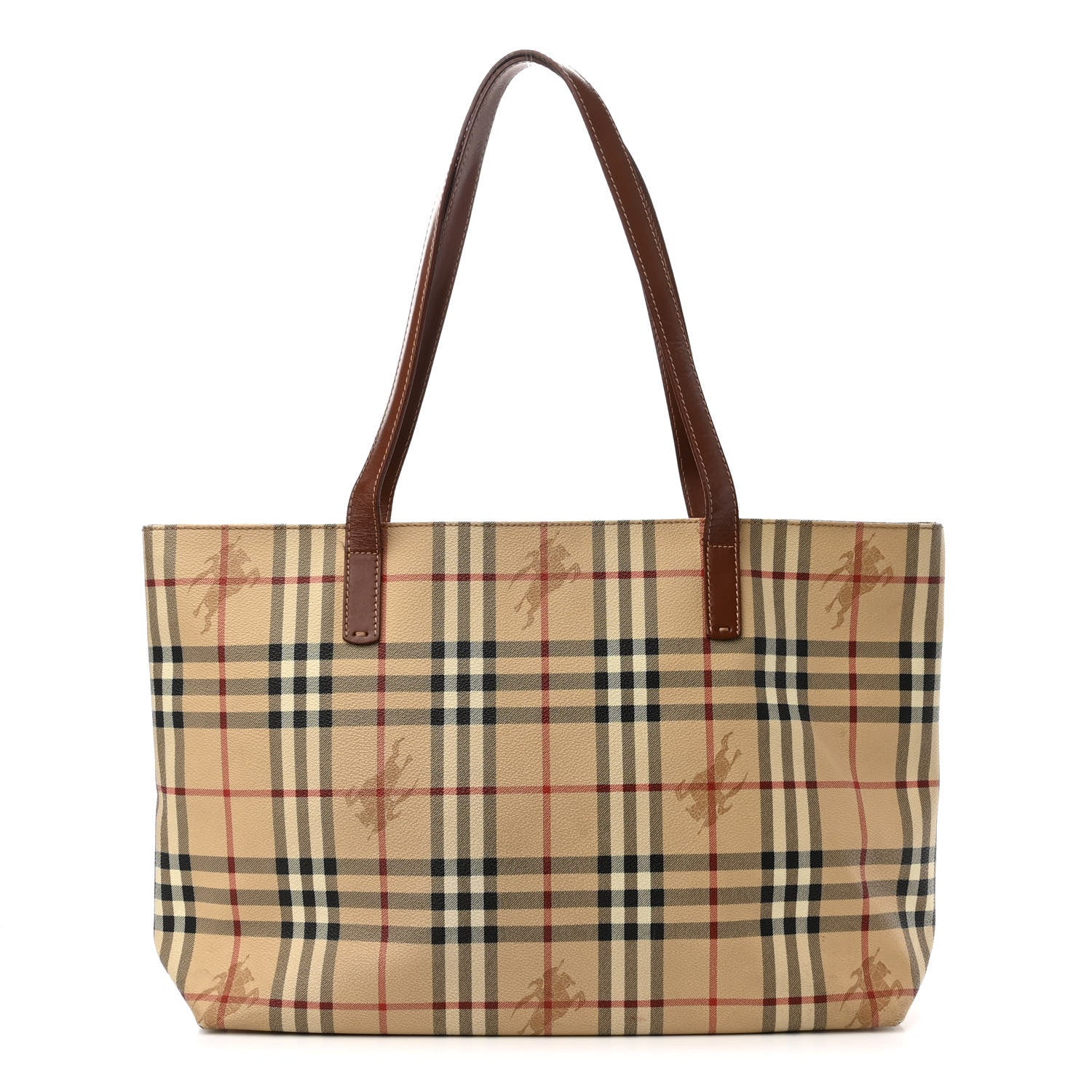 Burberry Haymarket Check Tote Brown 1 of 12