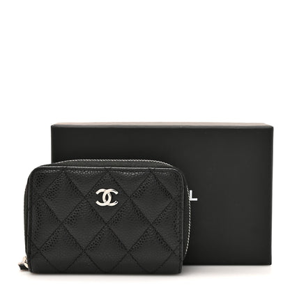 Chanel Caviar Quilted Zip Coin Purse Black 8 of 8