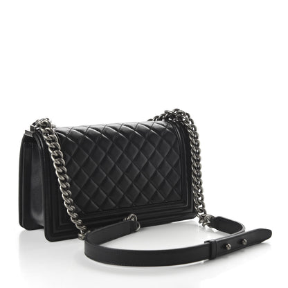 Chanel Lambskin Quilted Medium Boy Flap Black 2 of 10
