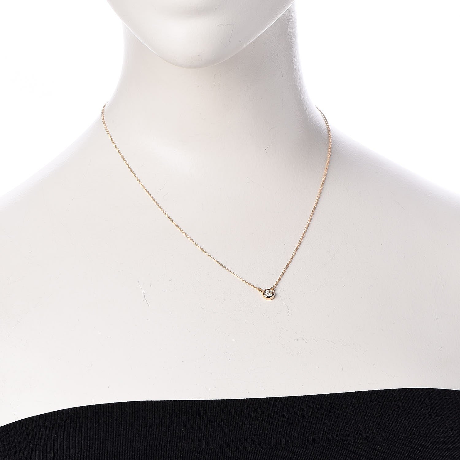 Tiffany 18K Rose Gold Diamond .17ct Elsa Peretti Diamonds by the Yard Pendant Necklace 2 of 9