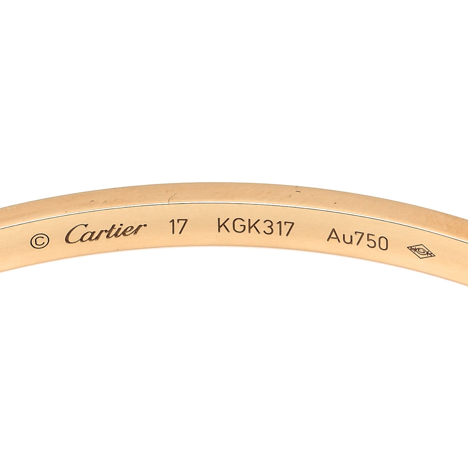 Cartier 18K Yellow Gold Small LOVE Bracelet 17 4 of 6