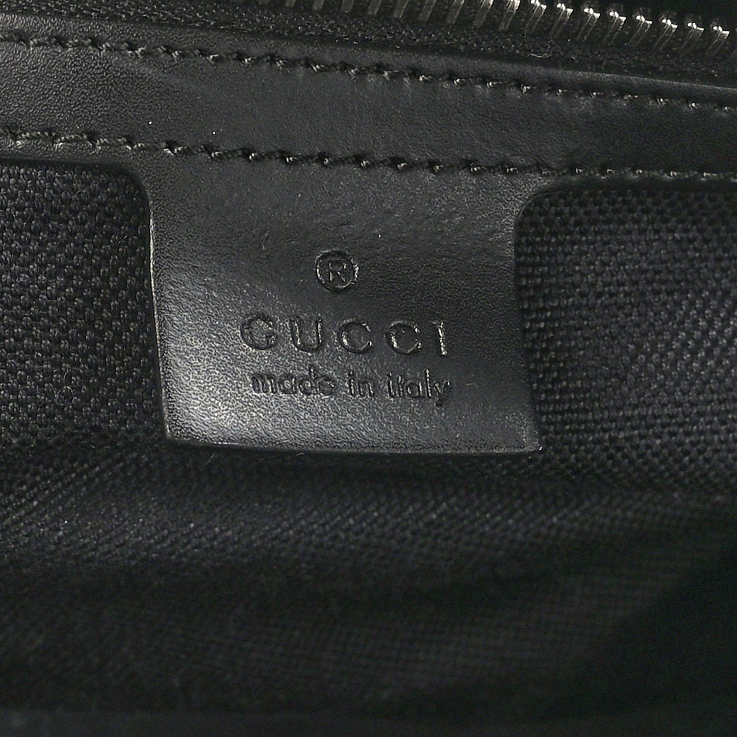 Soft GG Supreme Monogram Appia Calfskin Web Large Carry On Duffle Bag Black Grey