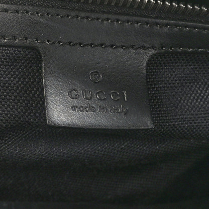 Gucci Soft GG Supreme Monogram Appia Calfskin Web Large Carry On Duffle Bag Black Grey 5 of 12