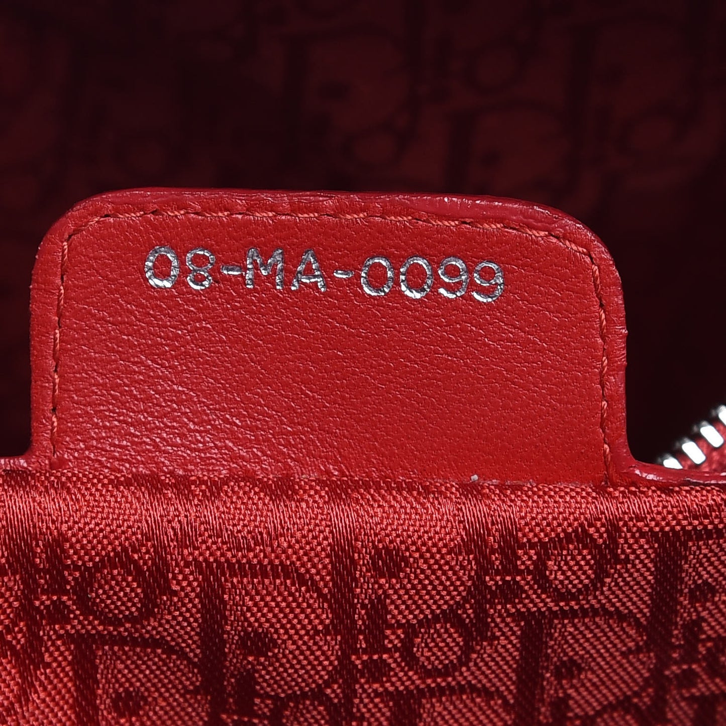Lambskin Cannage Large Lady Dior Red