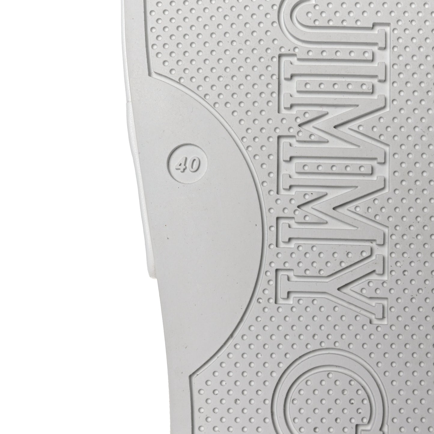 Plexi Lambskin Logo Print Fitz Slide Sandals 40 White