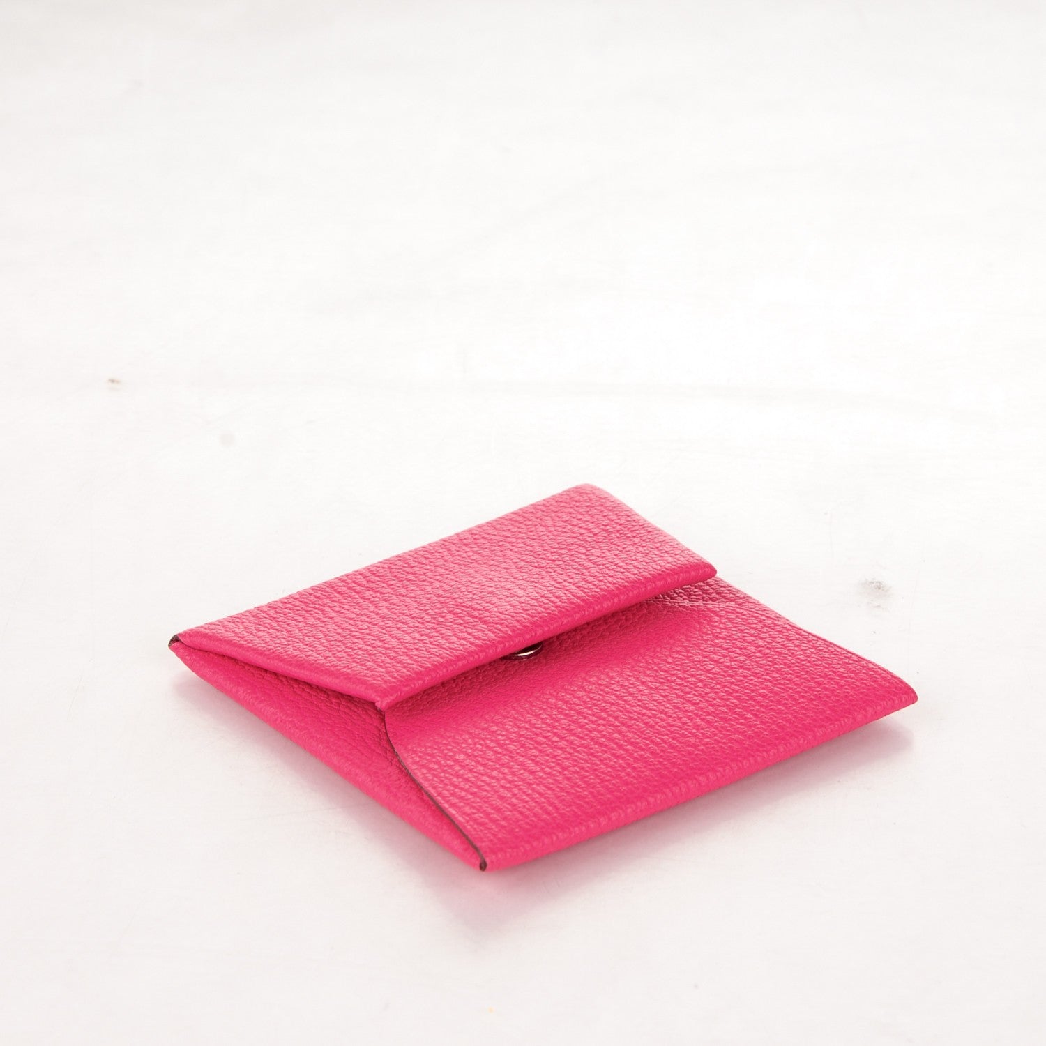 Hermes Chevre Mysore Bastia Coin Purse Rose Shocking 4 of 7