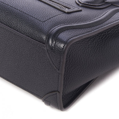 Celine Drummed Calfskin Nano Luggage Black 5 of 10