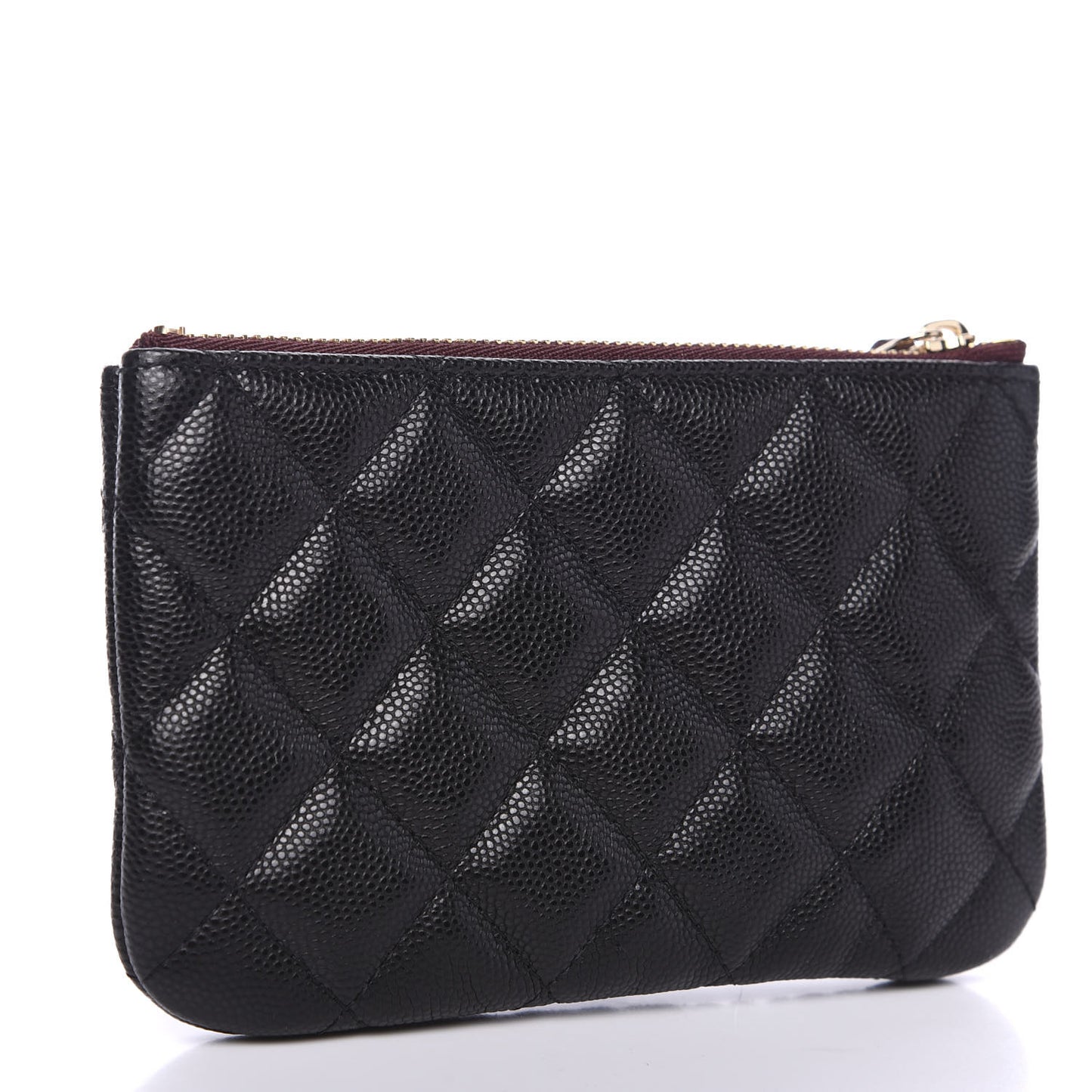 Caviar Quilted Small Cosmetic Case Black