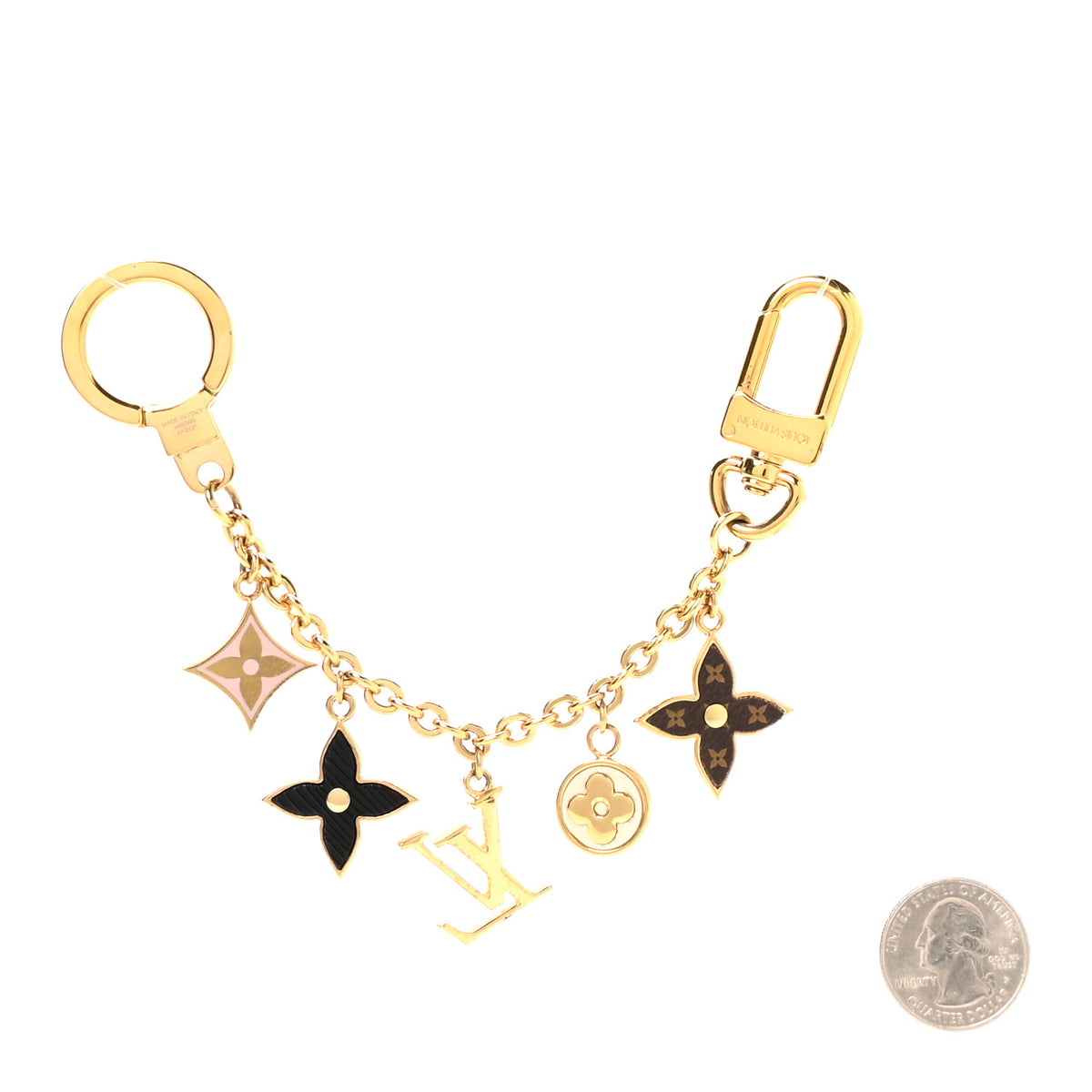 Louis Vuitton Monogram Spring Street Bag Charm Key Holder Gold 2 of 4