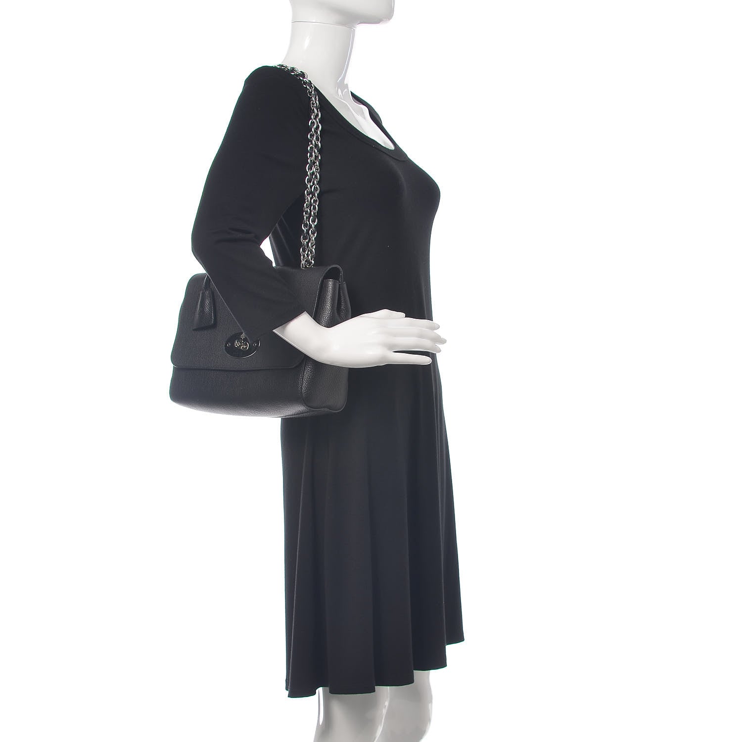 Mulberry Glossy Goatskin Medium Lily Black 2 of 11