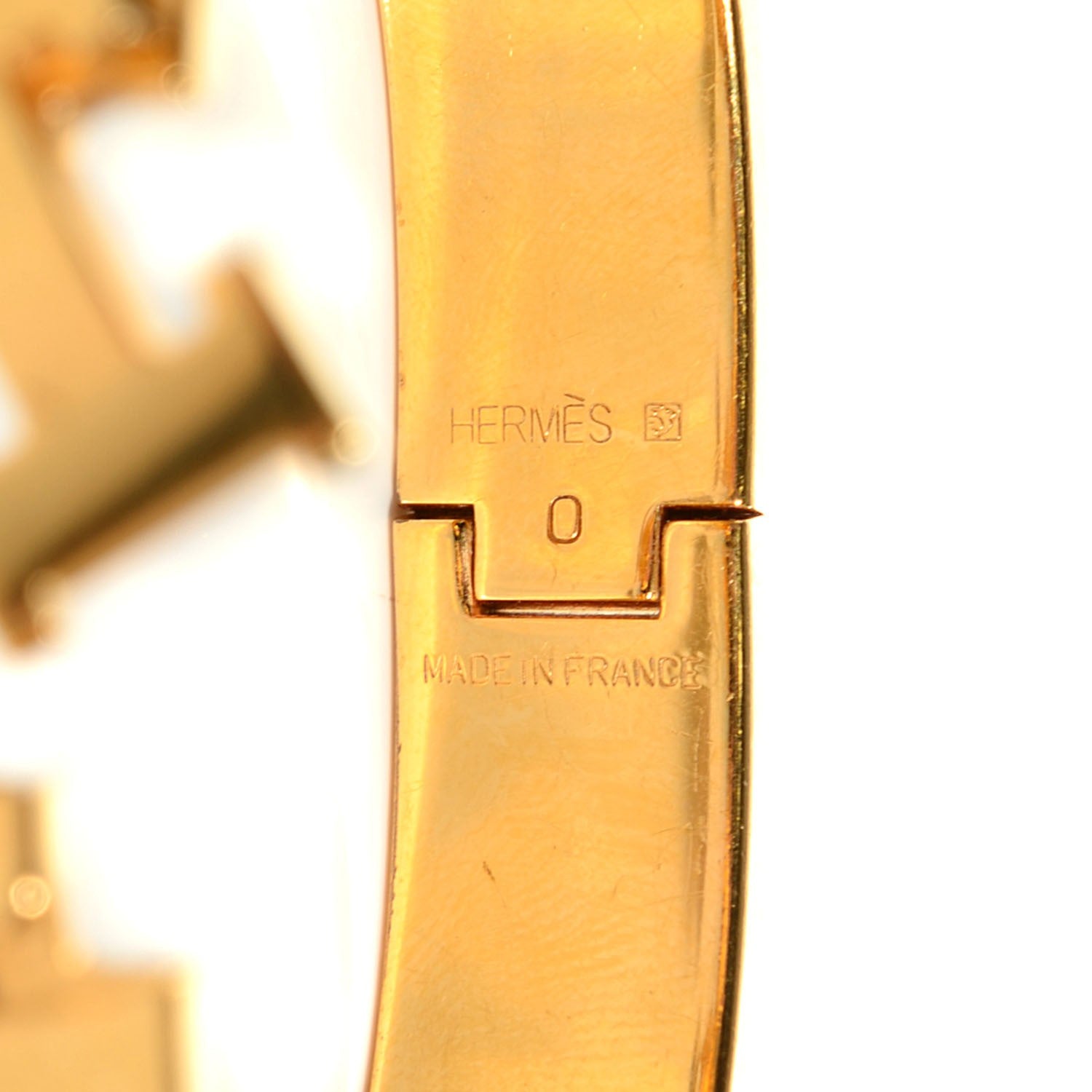 Hermes Narrow Enamel Clic Clac H Bracelet Capucine 6 of 6