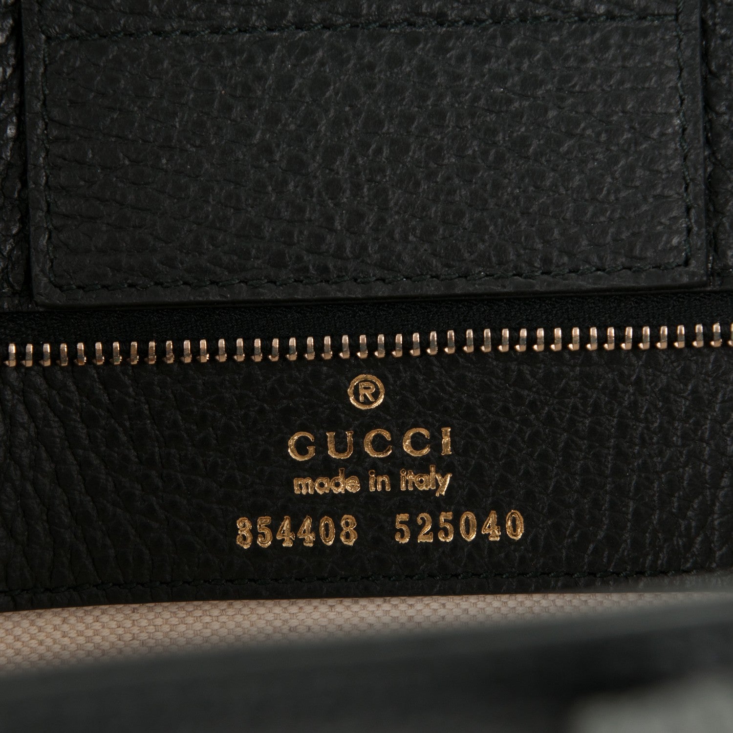Gucci Pebbled Calfskin Small Swing Tote Black 6 of 6