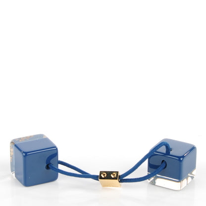 Louis Vuitton Swarovski Crystal Resin Inclusion Hair Cubes Blue 3 of 5