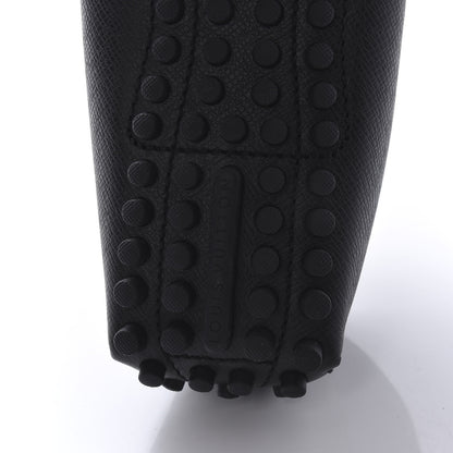 Louis Vuitton Taiga Hockenheim Moccasin Loafers Black 8.5 7 of 9