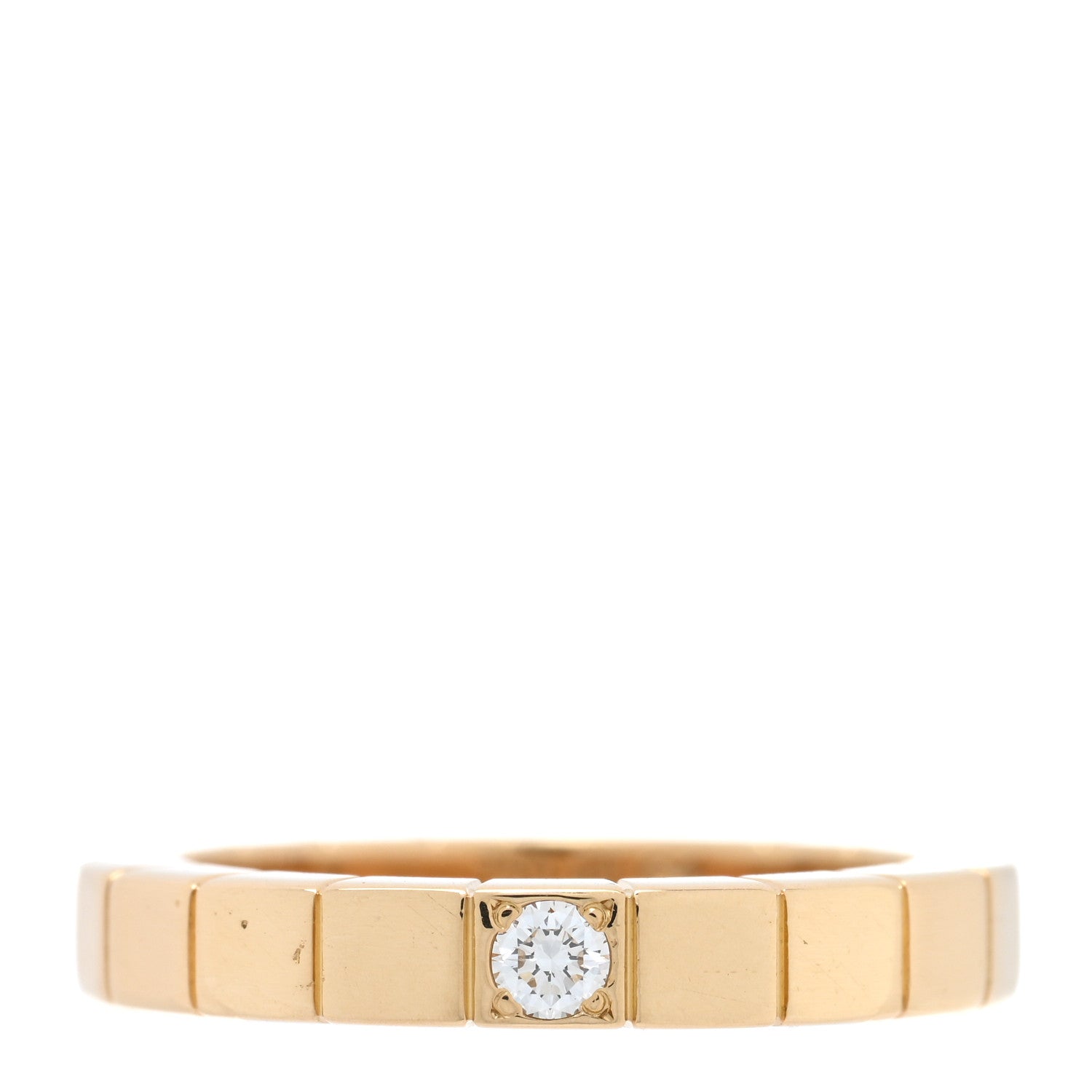 Cartier 18K Yellow Gold Diamond Lanieres Ring 48 4.5 1 of 4