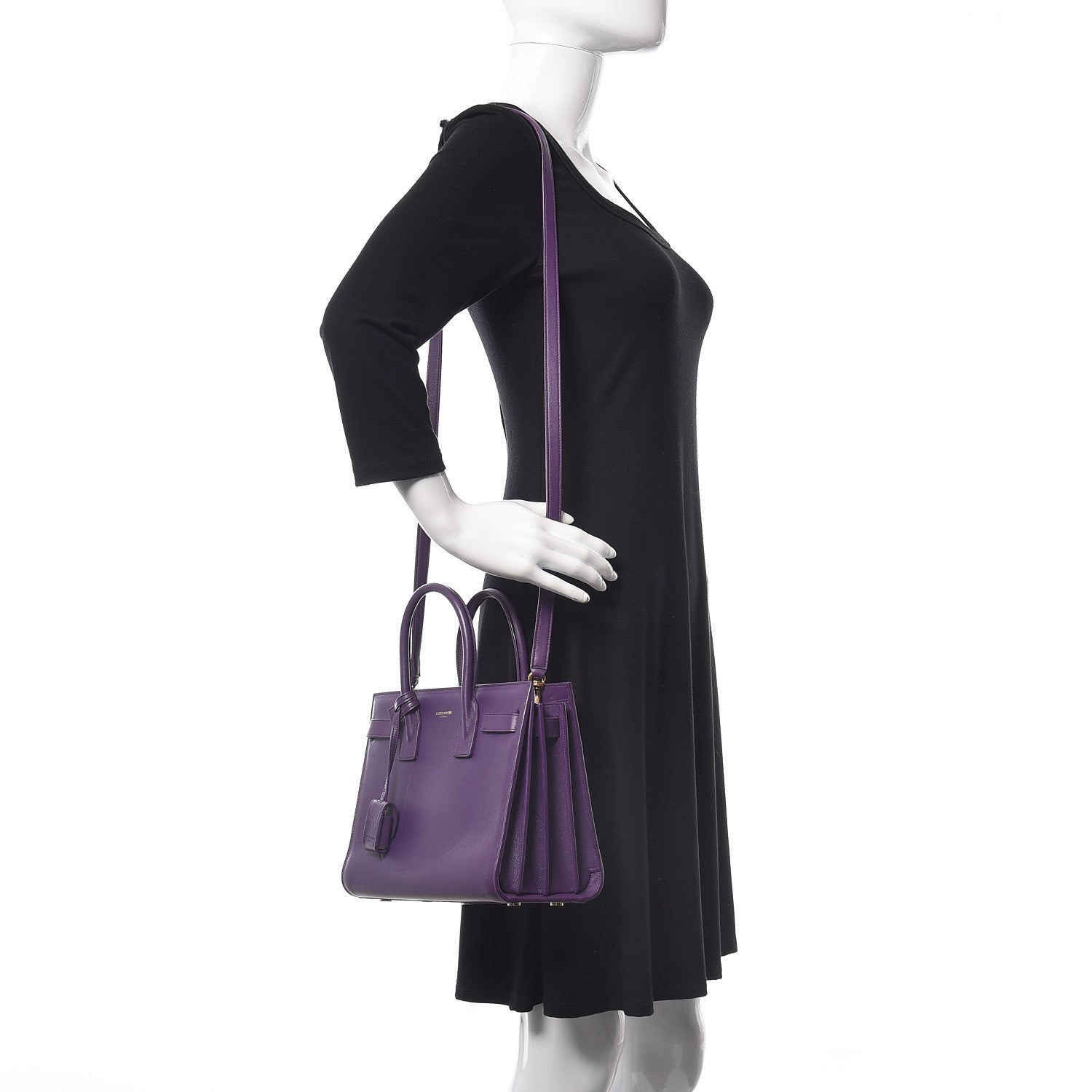 Saint Laurent Calfskin Baby Sac de Jour Purple 2 of 15