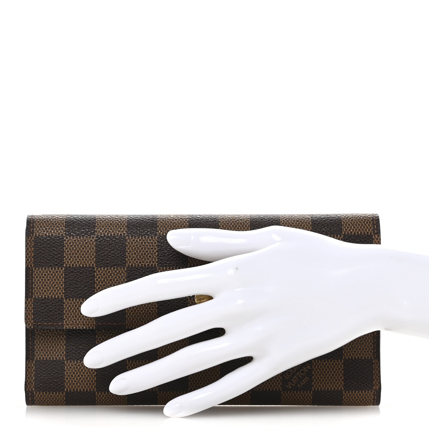 Louis Vuitton Damier Ebene Sarah Wallet 2 of 12