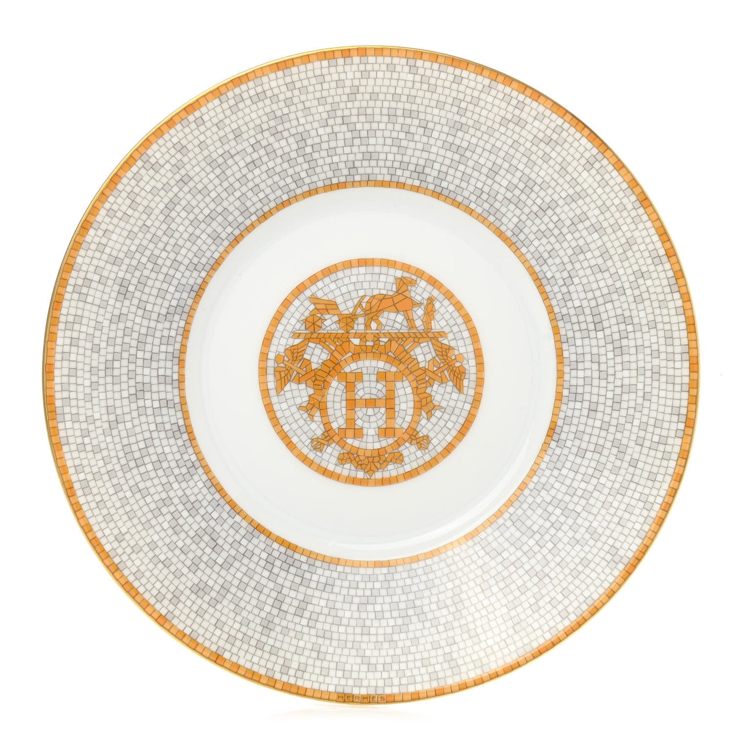 Porcelain Mosaique Au 24 Gold Breakfast Cup And Saucer Set Of 2