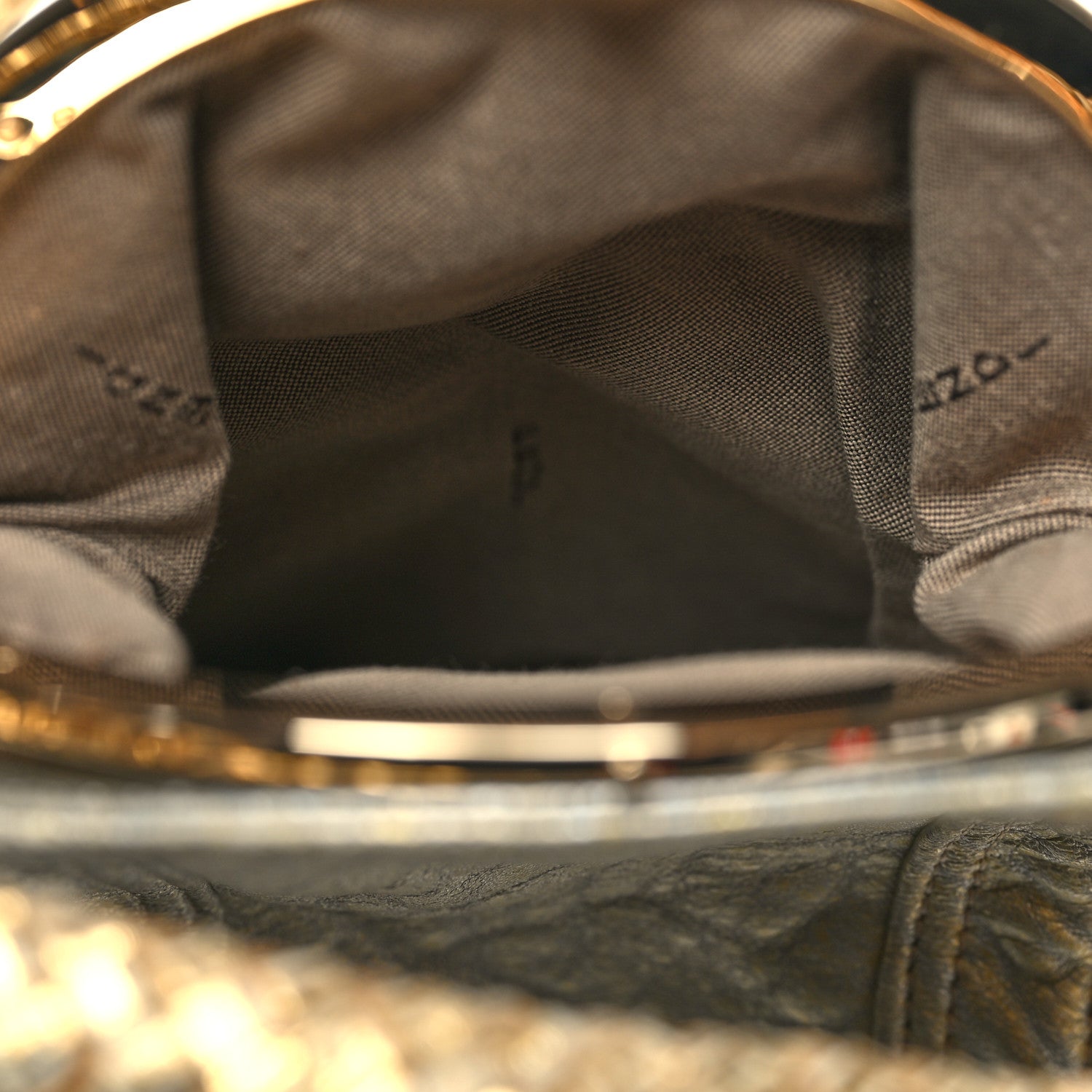 Fendi Nappa Nuvolata Bimetal Spy Oro Argento 6 of 14