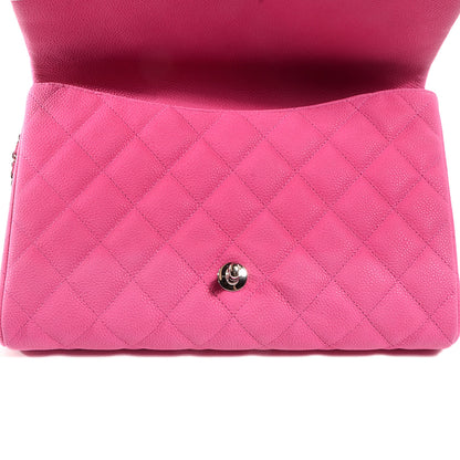 Chanel Iridescent Caviar Clutch with Chain Flap Hot Pink 9 of 9