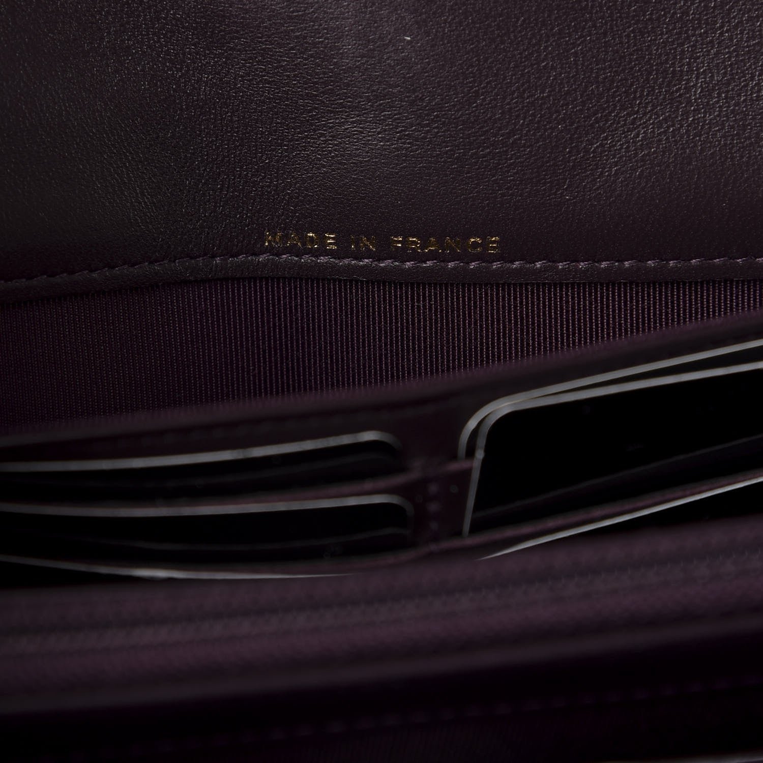 Chanel Lambskin Quilted Large Gusset Flap Wallet Purple 7 of 10