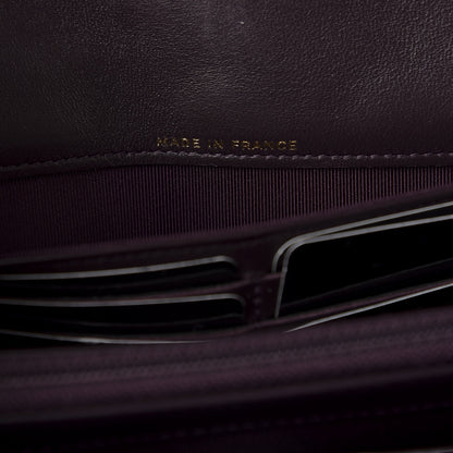 Chanel Lambskin Quilted Large Gusset Flap Wallet Purple 7 of 10