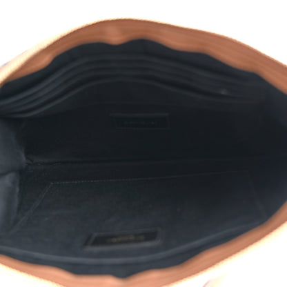 Saint Laurent Denim Matelasse Chevron Monogram A5 Wristlet Blue 5 of 8