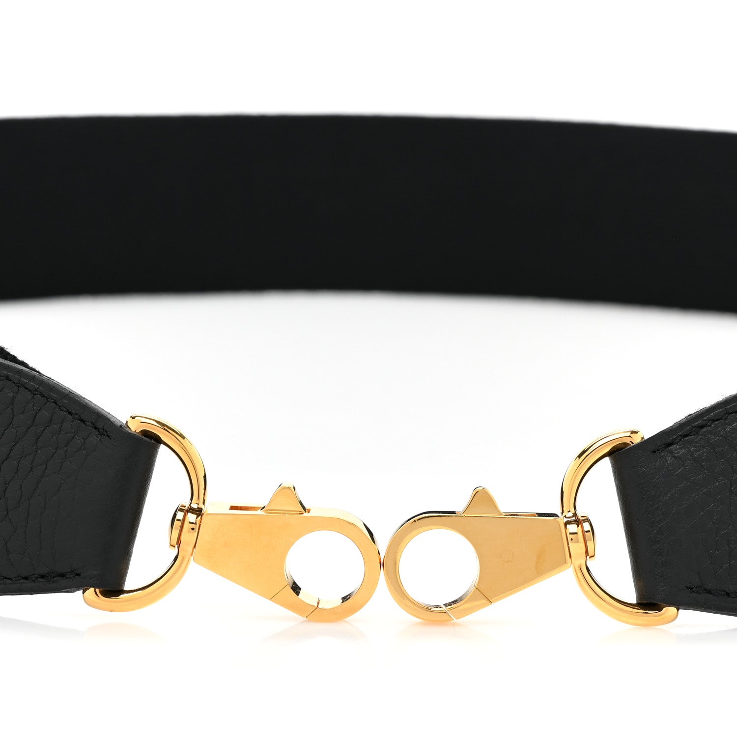 Hermes Toile Taurillon Clemence Shoulder Strap Black 3 of 5