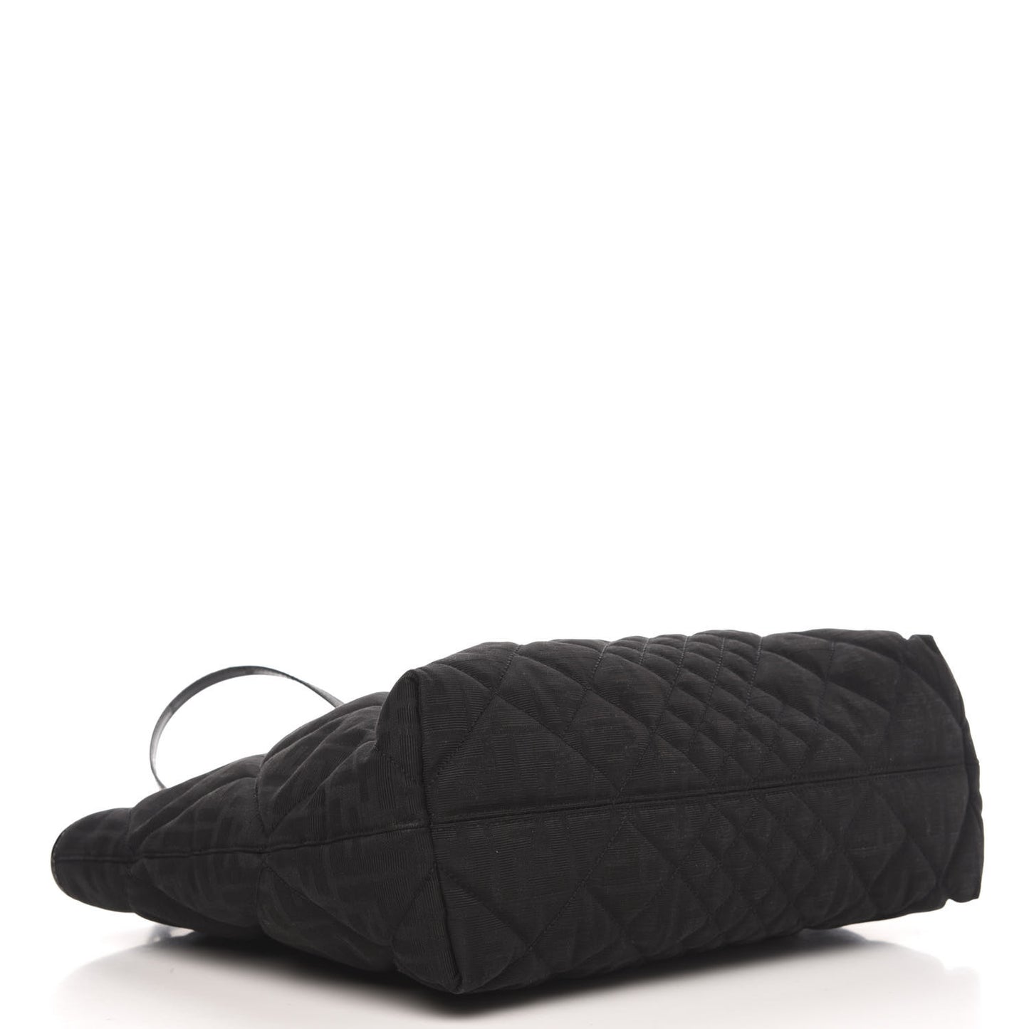 Canvas Quilted FF Roll Tote Black