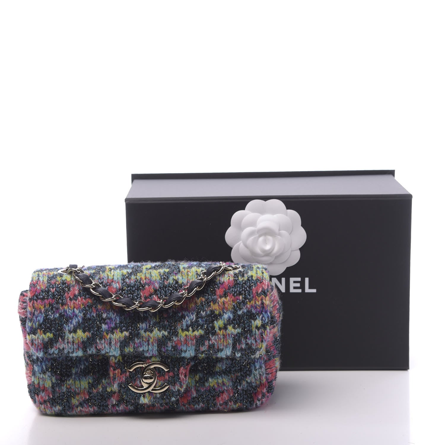 Chanel Knit Mini Rectangular Flap Multicolor 11 of 11