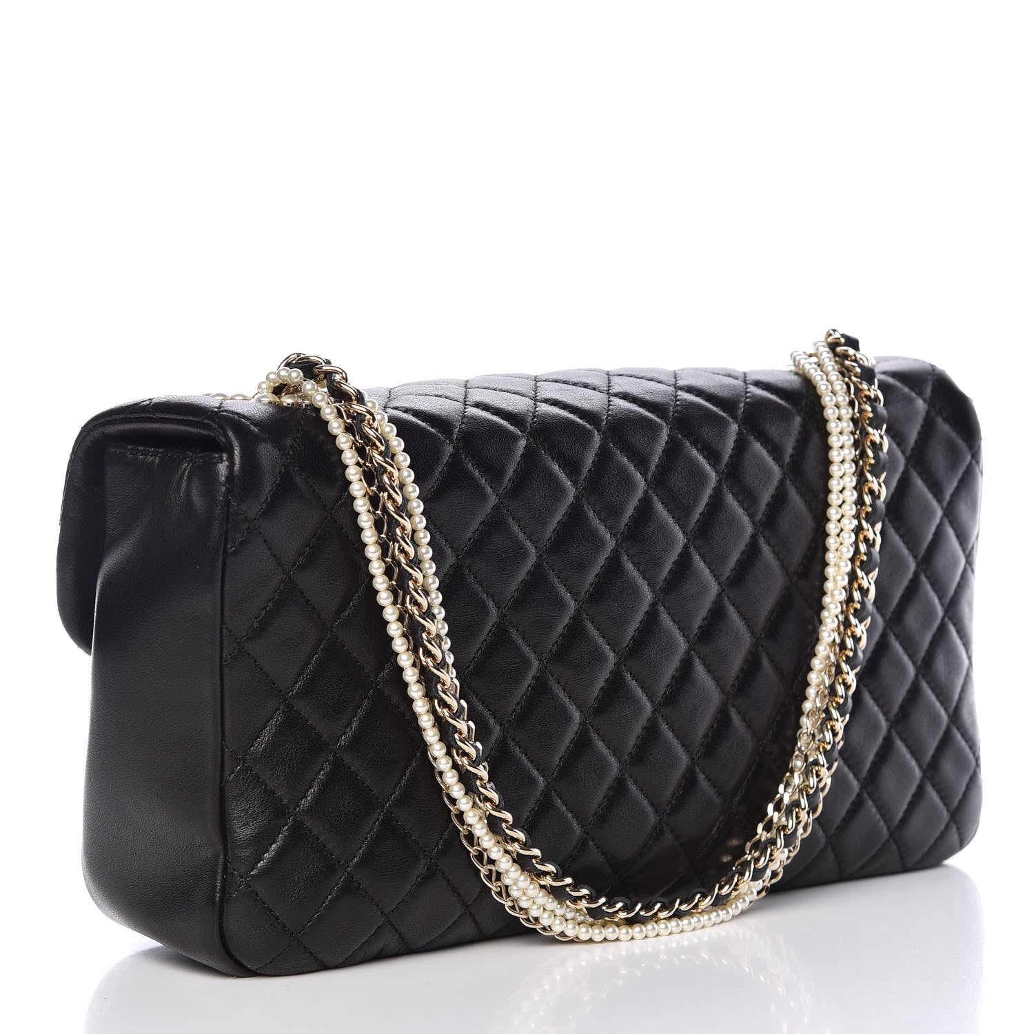 Chanel Lambskin Medium Westminster Pearl Flap Black 3 of 9