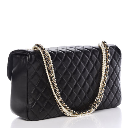 Chanel Lambskin Medium Westminster Pearl Flap Black 3 of 9