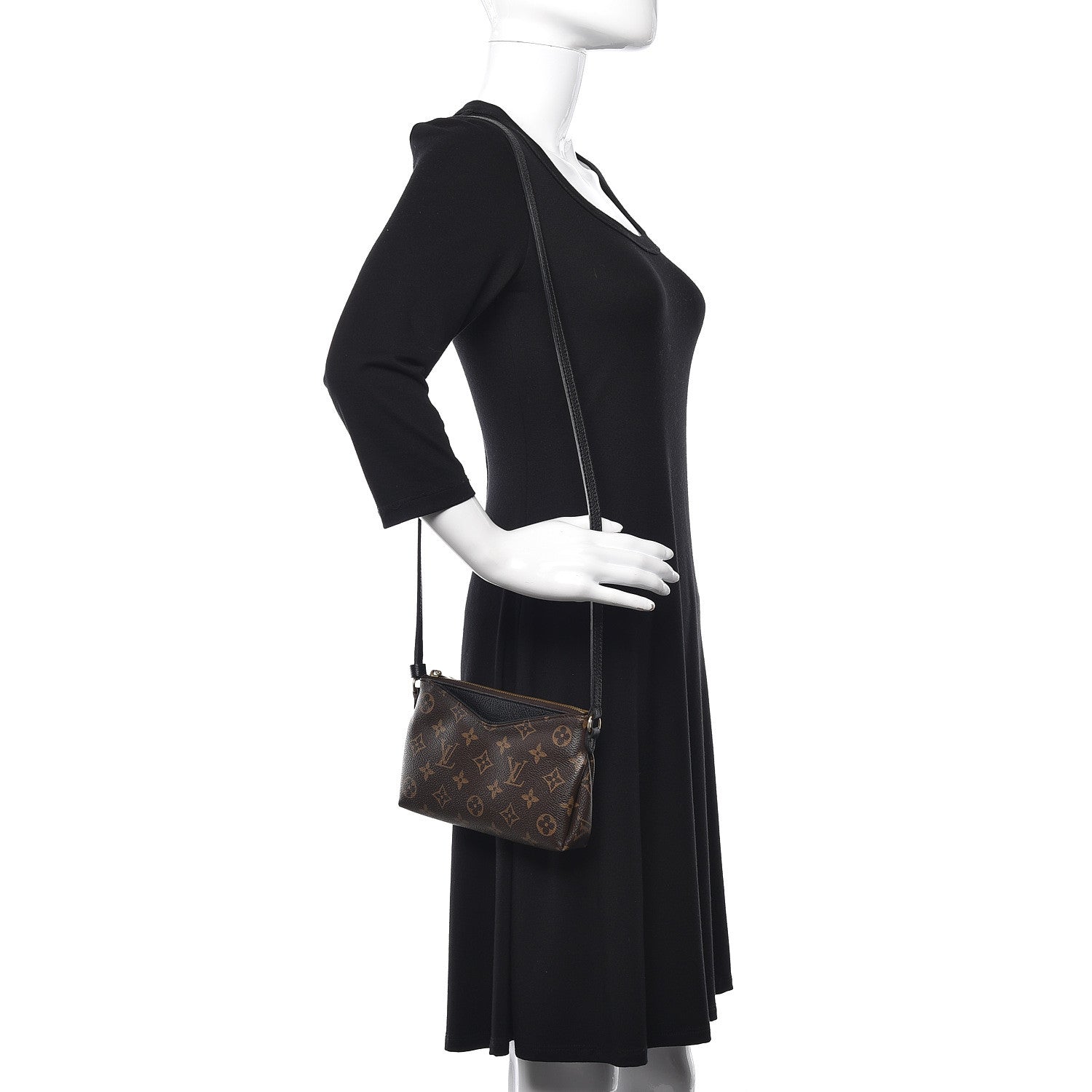 Louis Vuitton Monogram Pallas Clutch Black 2 of 13